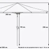 Platinum Riva stokparasol 3 m. rond - Taupe