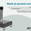 Platinum Riva stokparasol 3 m. rond - Ecru