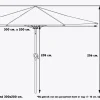 Platinum Riva stokparasol 3x2 m. - Antraciet