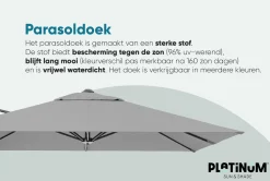 Platinum Voyager Rechthoek Zweefparasol T1 3x2 m. - Antraciet
