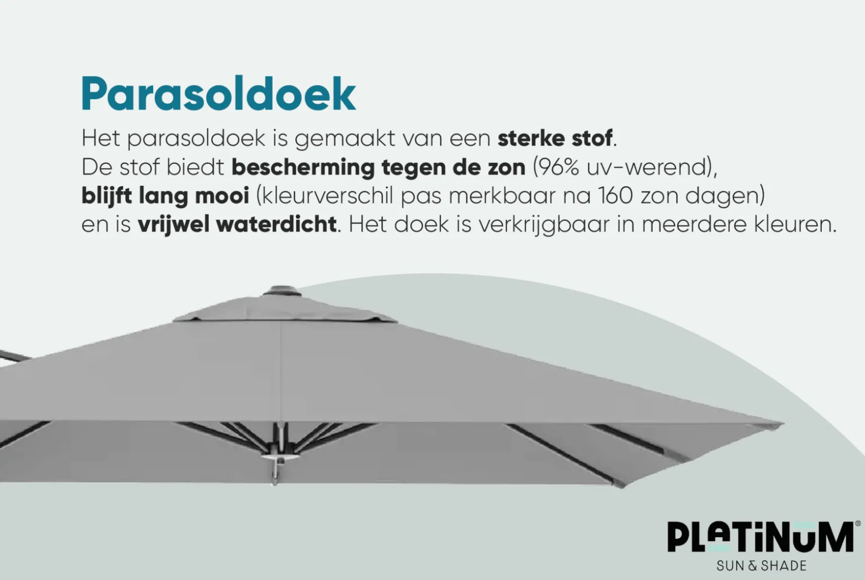 Platinum Voyager Rechthoek Zweefparasol T1 3x2 m. - Taupe