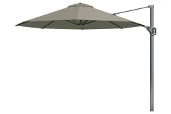 Platinum Voyager ronde zweefparasol T1 3 m. - Taupe met voet en hoes