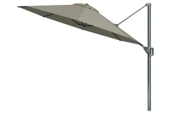 Platinum Voyager ronde zweefparasol T1 3 m. - Taupe met ingraafvoet en hoes