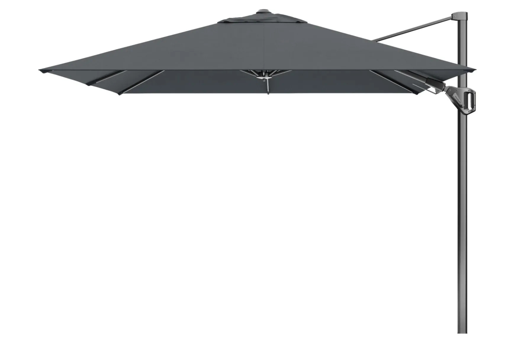 Platinum Voyager Vierkante Zweefparasol T2 2,7x2,7 m. - Antraciet