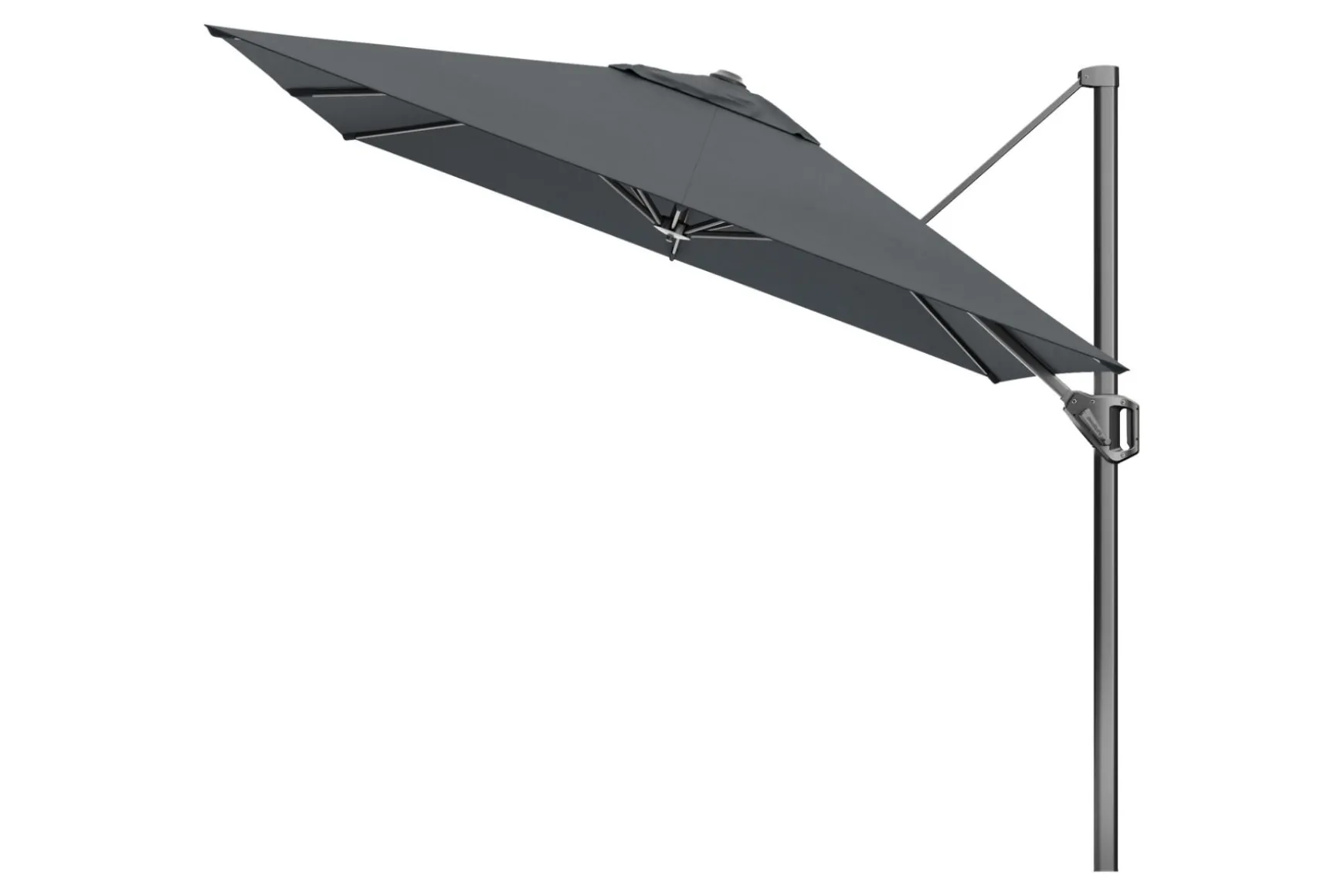 Platinum Voyager Vierkante Zweefparasol T1 2,5x2,5 m. - Antraciet