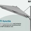 Platinum Voyager Vierkante Zweefparasol T1 2,5x2,5 m. - Light Grey