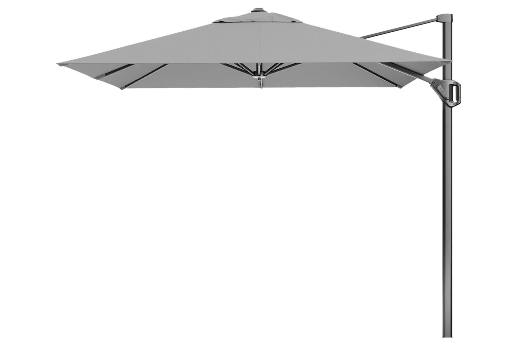 Platinum Voyager Vierkante Zweefparasol T1 2,5x2,5 m. - Light Grey