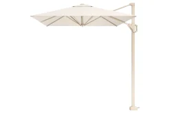 Platinum Voyager Vierkante Zweefparasol T1 2,5x2,5 m. - Sand Ivory