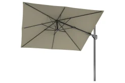Platinum Voyager zweefparasol T2 2,7x2,7 m. - Taupe met voet en hoes