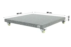 Platinum Voyager zweefparasol T2 2,7x2,7 m. - Antraciet met voet en hoes