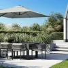 Platinum Voyager zweefparasol T1 3x2 m. - Antraciet met voet en hoes