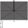 Platinum Voyager zweefparasol T1 2.5x2.5 m. - Taupe met voet en hoes