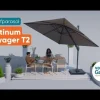 Platinum Voyager zweefparasol T2 2,7x2,7 m. - Faded Black met Marbella voet en hoes