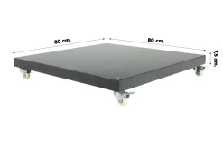 Platinum Voyager zweefparasol T2 2,7x2,7 m. - Faded Black met Marbella voet en hoes