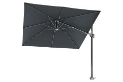 Platinum Voyager zweefparasol T2 2,7x2,7 m. - Faded Black met ingraafvoet en hoes