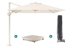 Platinum Voyager zweefparasol T2 - Sandstone met vulbare parasolvoet en hoes