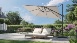 Platinum Voyager zweefparasol T2 2,7x2,7 - Antraciet met ingraafvoet en hoes