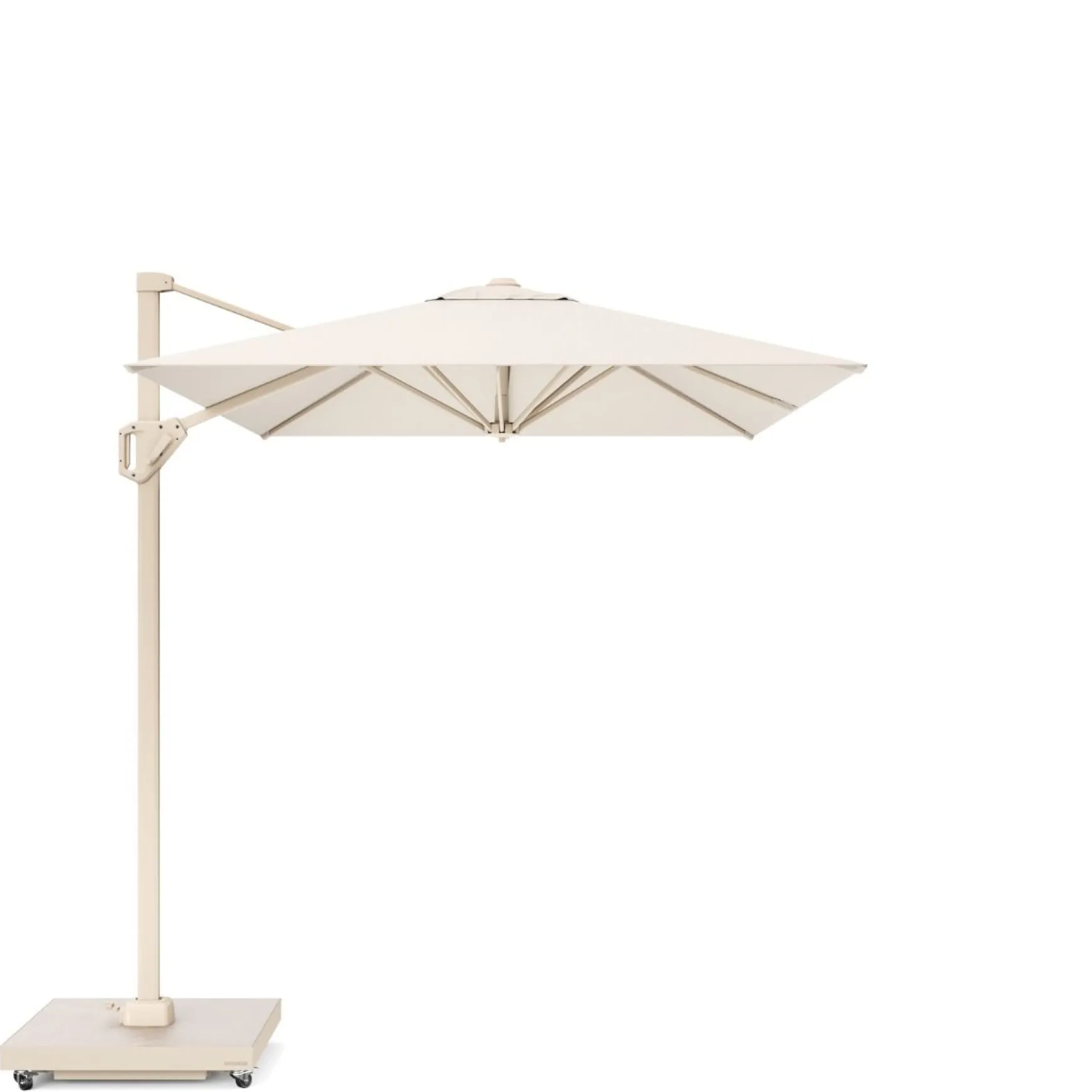 Platinum Voyager zweefparasol T1 3x2 m. - Sand Ivory met vulbare voet en hoes