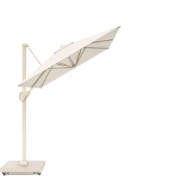 Platinum Voyager zweefparasol T1 3x2 m. - Sand Ivory met vulbare voet en hoes