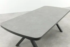 Ponto dining tuintafel keramiek 220x100 cm. - Royal Grey