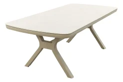 Ponto dining tuintafel keramiek 220x100 cm. - Latte