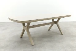 Ponto dining tuintafel keramiek 220x100 cm. - Latte