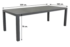 President tuintafel 220 x 100 cm.