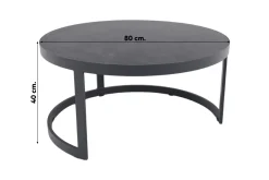 Rhodos koffietafel - set van 2 - antraciet