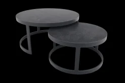 Rhodos koffietafel - set van 2 - antraciet
