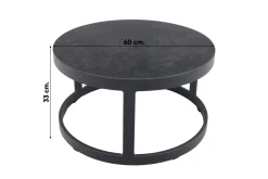 Rhodos koffietafel - set van 2 - antraciet