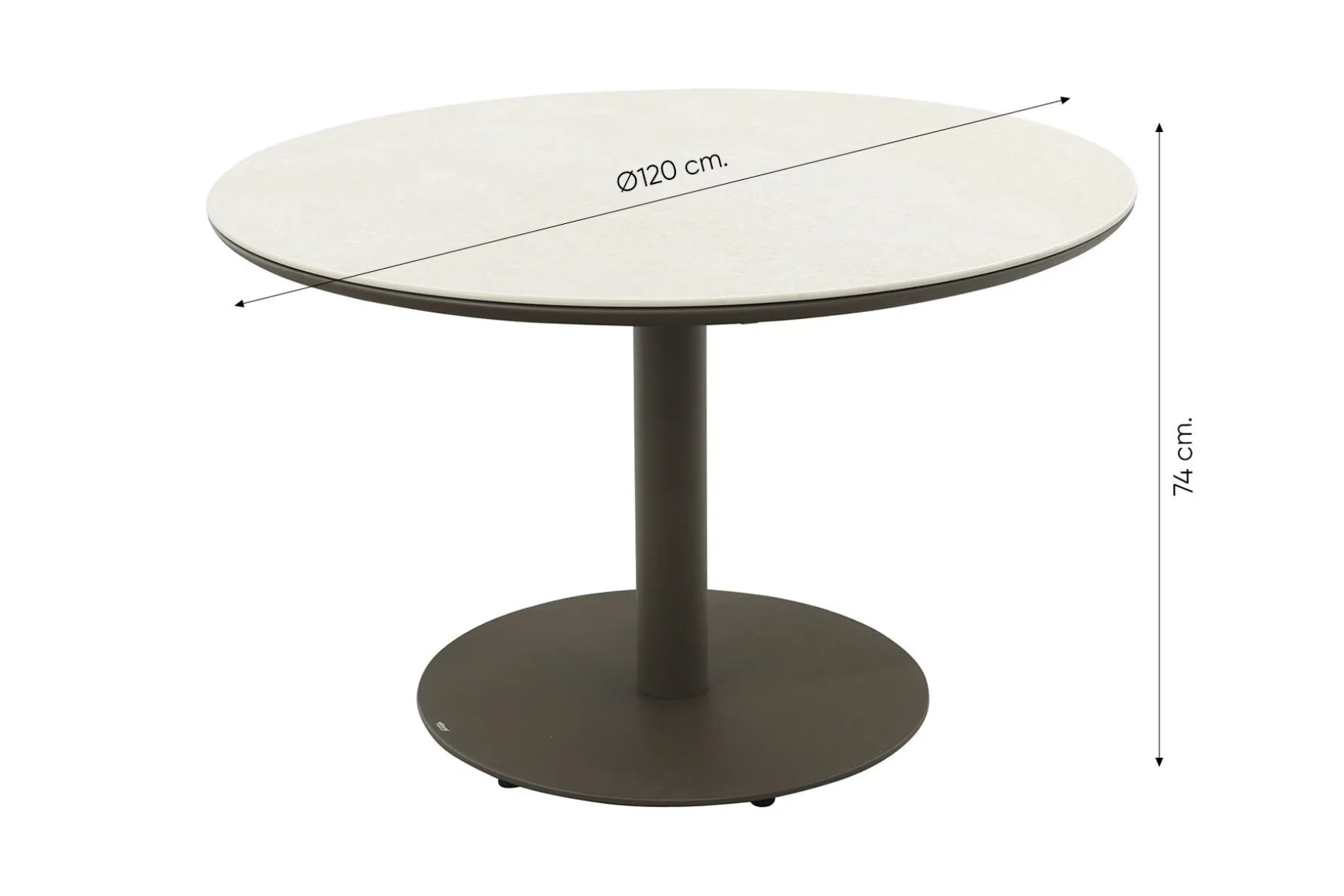 Rodez ronde dining tuintafel Ø120 cm. - Terre