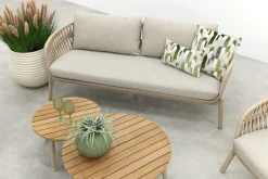 Romeo/Mindo rope stoel-bank loungeset - Latte