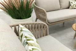 Romeo/Mindo rope stoel-bank loungeset - Latte