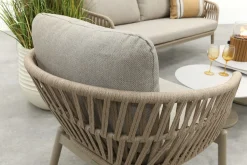 Romeo/Orion rope stoel-bank loungeset - Latte