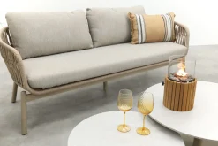 Romeo/Orion rope stoel-bank loungeset - Latte