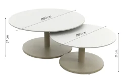 Romeo/Orion rope stoel-bank loungeset - Latte