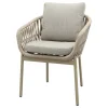 Romeo rope dining tuinstoel - Latte