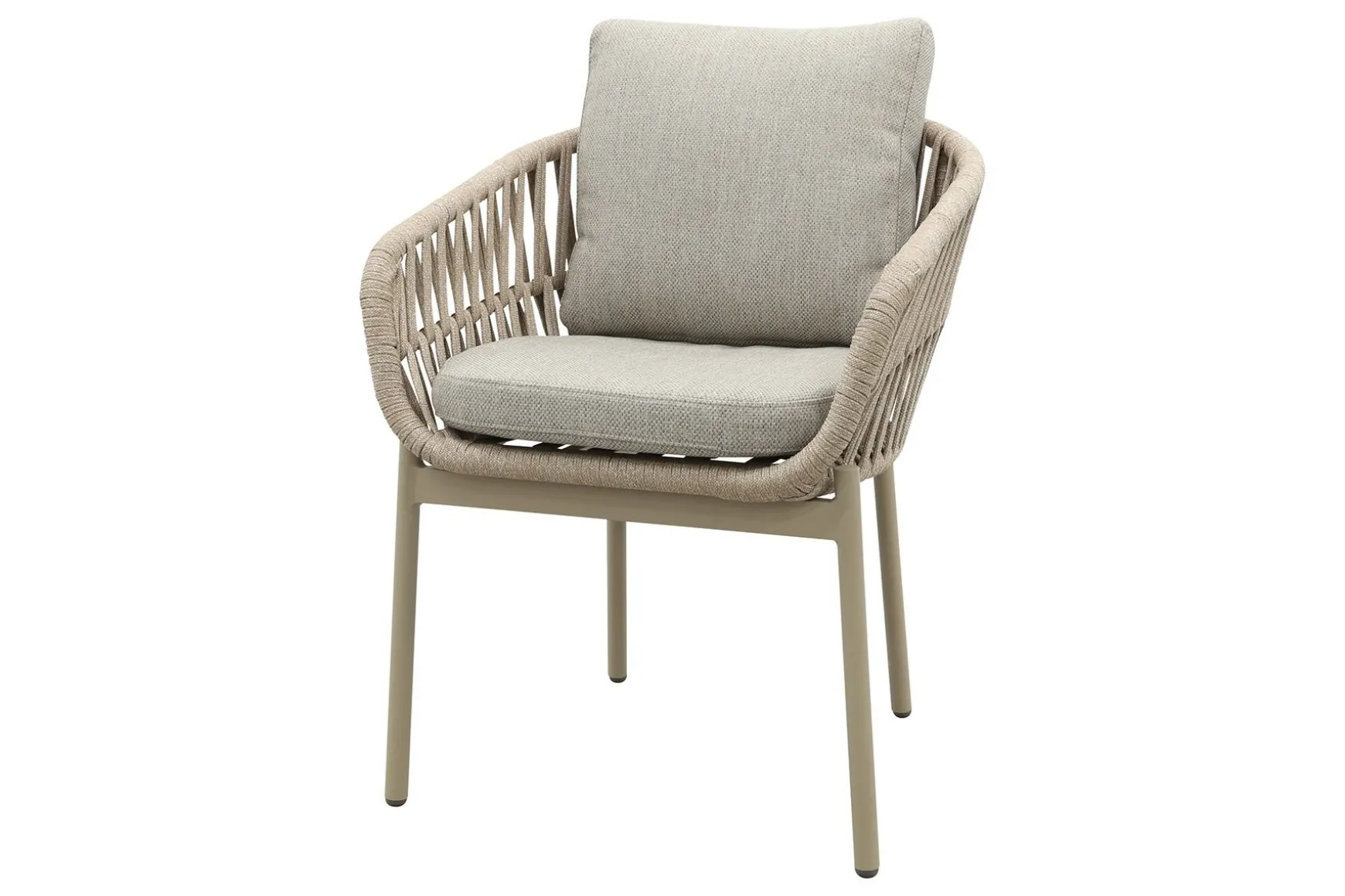 Romeo rope dining tuinstoel - Latte
