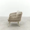 Romeo rope low dining tuinstoel - Latte/Beige