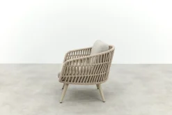 Romeo rope low dining tuinstoel - Latte/Beige