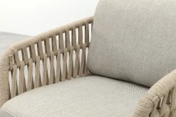 Romeo rope low dining tuinstoel - Latte/Beige