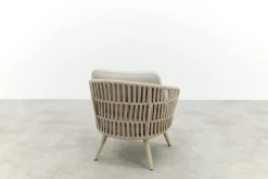 Romeo rope low dining tuinstoel - Latte/Beige