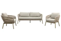 Romeo rope stoel-bank loungeset - Latte