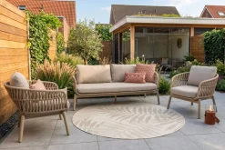 Romeo rope stoel-bank loungeset - Latte