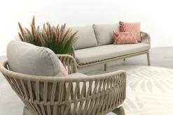 Romeo rope stoel-bank loungeset - Latte