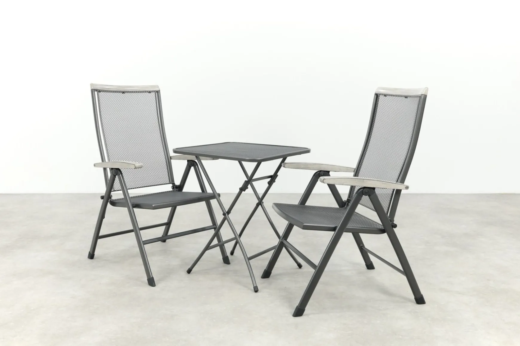 Royal Garden Balero inklapbare balkonset 3-delig strekmetaal 60x60 cm.