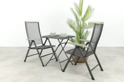 Royal Garden Balero inklapbare balkonset 3-delig strekmetaal 60x60 cm.