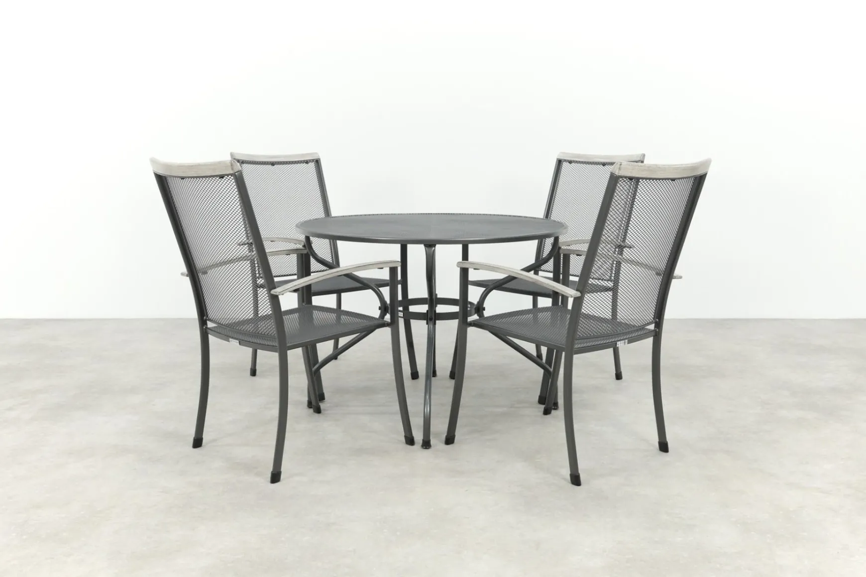 Royal Garden Balero ronde stapelbare tuinset strekmetaal Ø105 cm.