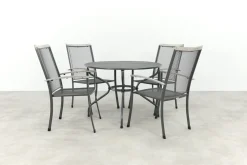 Royal Garden Balero ronde stapelbare tuinset strekmetaal Ø105 cm.