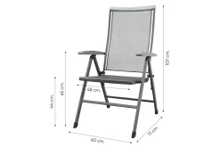 Royal Garden Balero ronde verstelbare tuinset strekmetaal Ø105 cm.